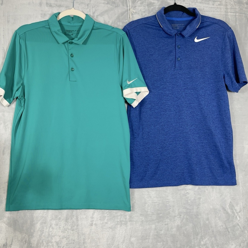 Nike‎ Golf Dri-Fit Polo Shirt Mens S Standard Fit Performance Athletic Lot of 2